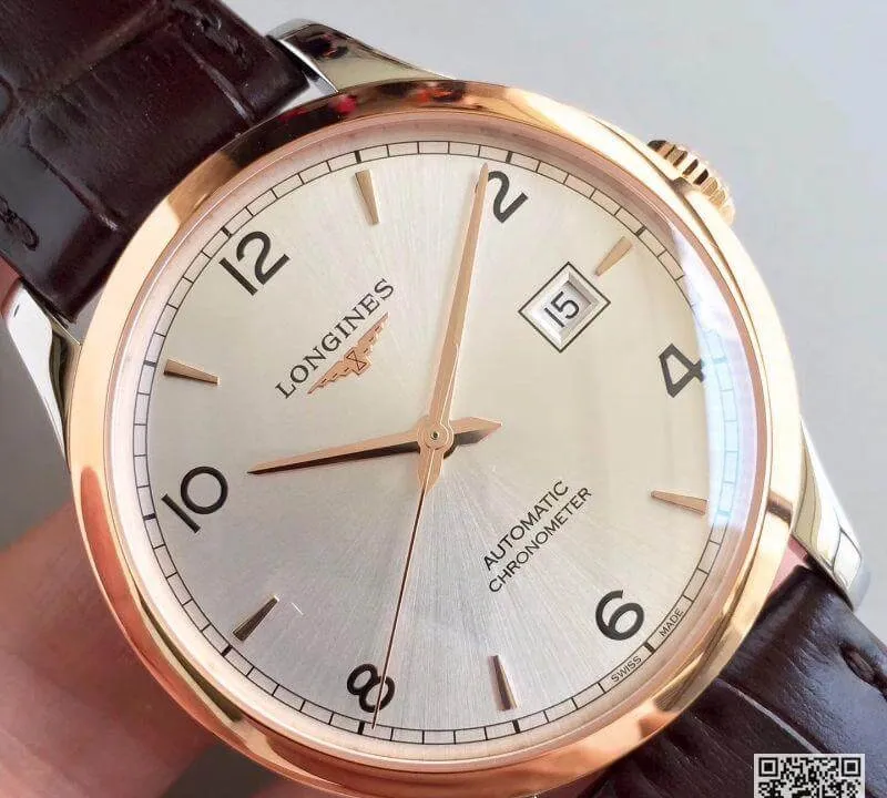 Longines Record L2.820.4.76.2 1:1 Best Edition Replica Watch Swiss ETA2892 Silver Dial